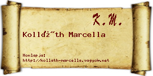 Kolláth Marcella névjegykártya